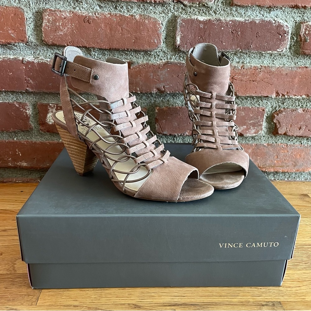Vince Camuto Smoke Taupe Evel Heels